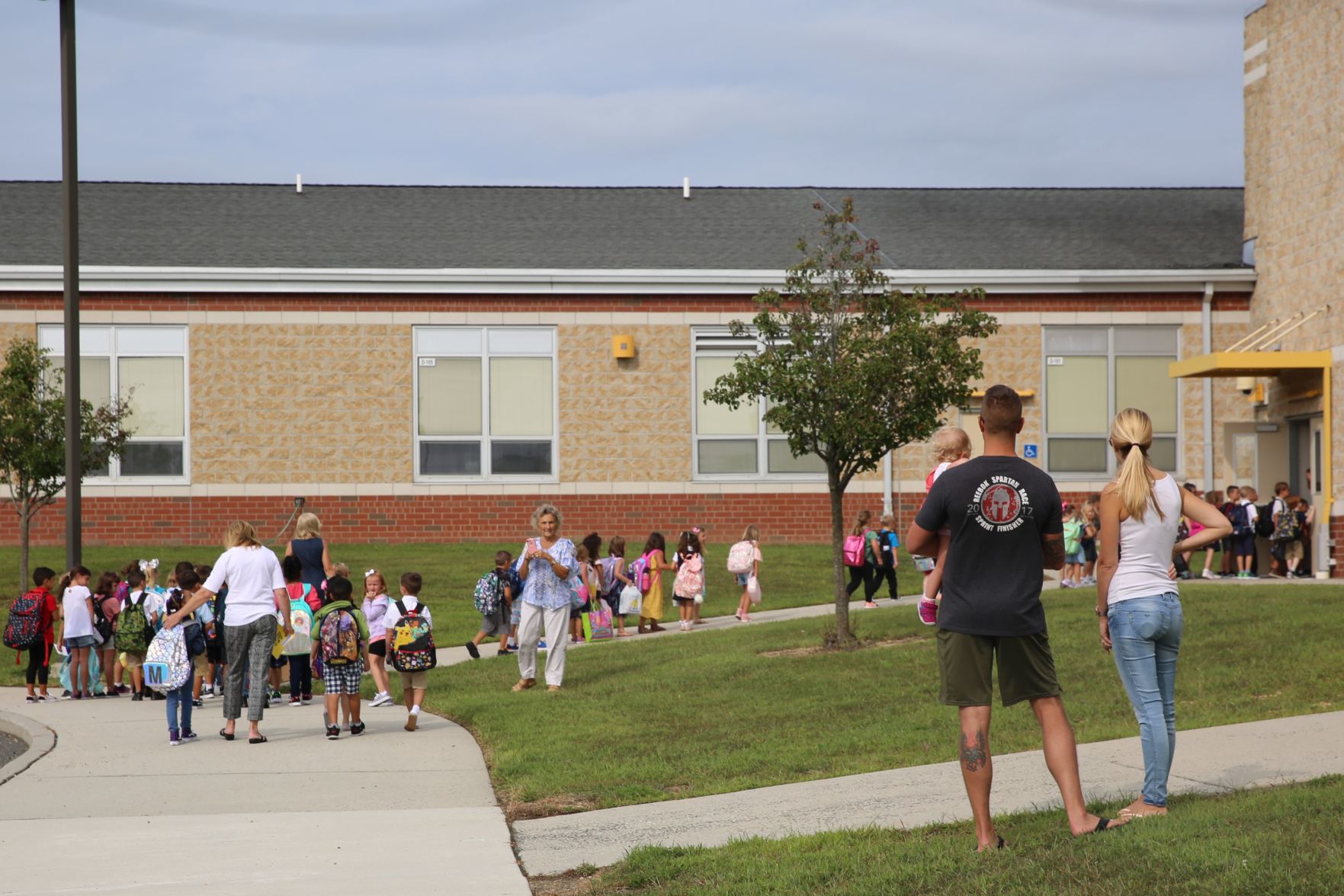 Egg Harbor Township students return for the first day of school Thursday, Sept. 5, 2019 at Slaybaugh Elementary School.